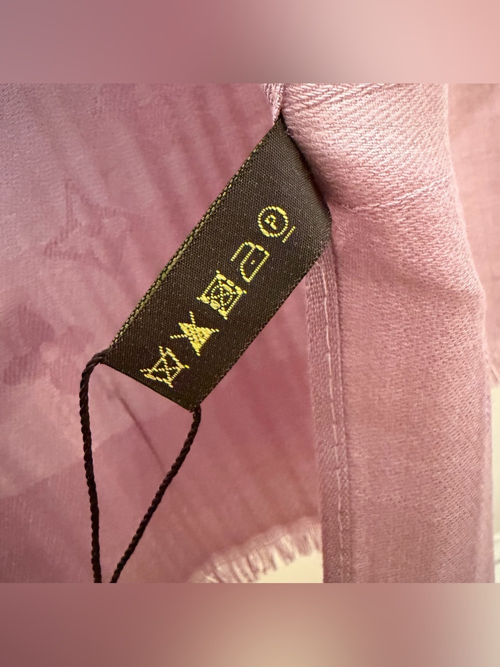 Luxury Cashmere & Silk Blend Monogram Scarf - Picture 6 of 9